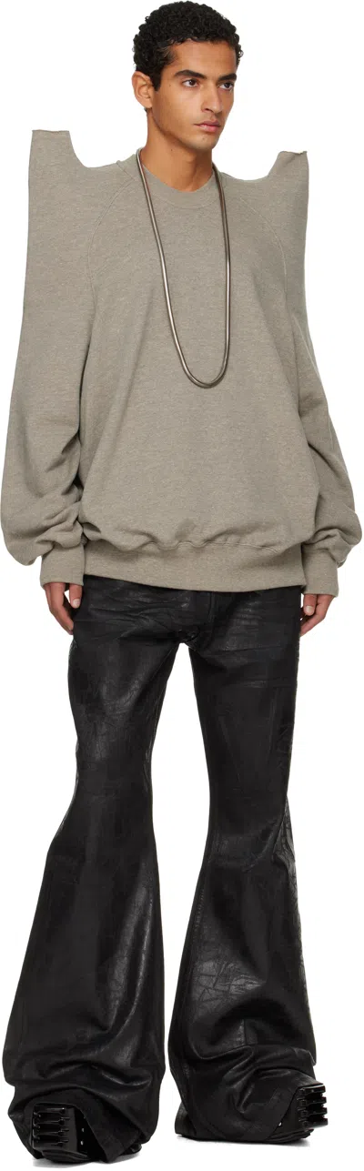 Rick Owens Drkshdw Gray Concordians Tecsweat Sweatshirt In Gray