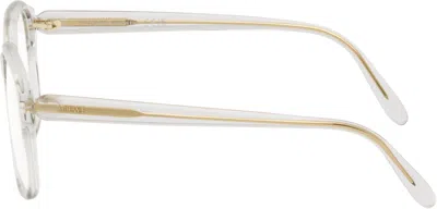 Loewe Transparent Slim Glasses In White