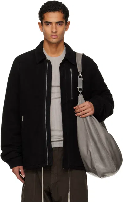 Rick Owens Drkshdw Concealed Zipfront Jacket In Black