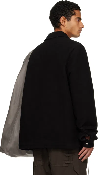 Rick Owens Drkshdw Concealed Zipfront Jacket In Black