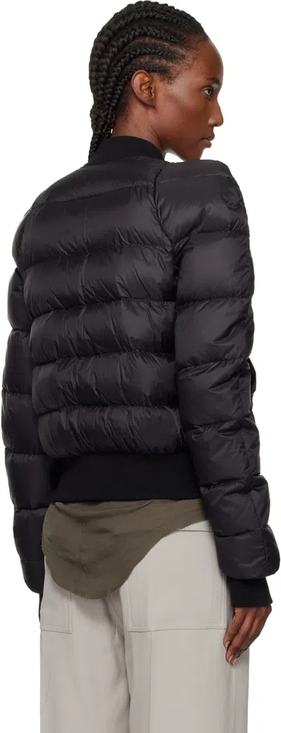 Rick Owens Black Concordians Duvet Flight Down Jacket In Black