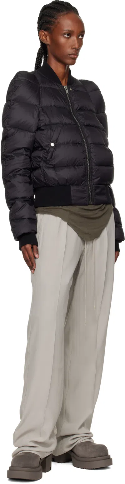Rick Owens Black Concordians Duvet Flight Down Jacket In Black
