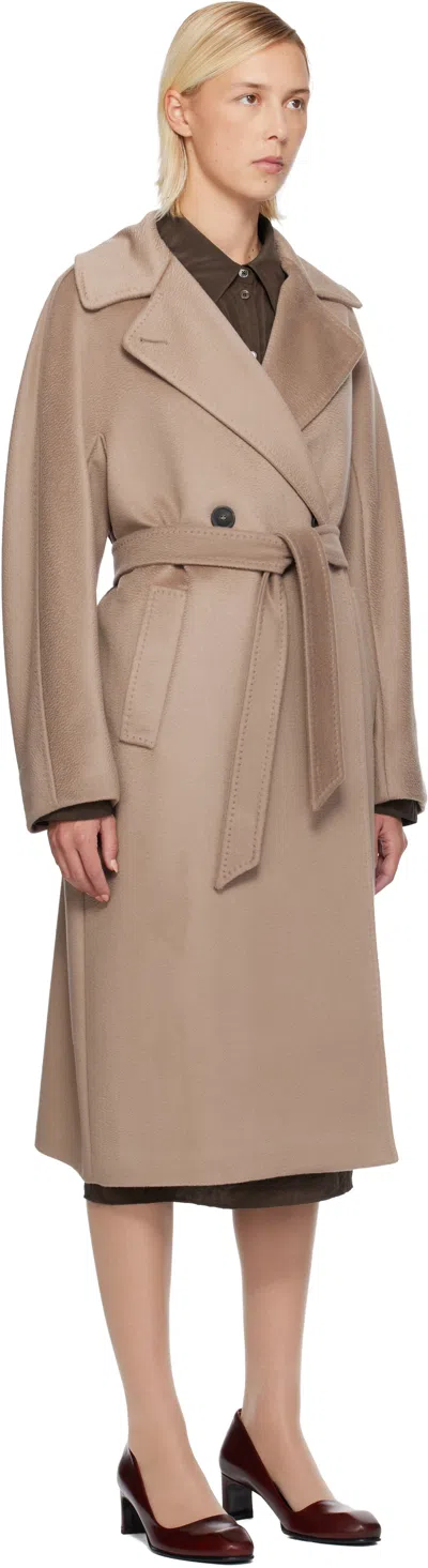 Weekend Max Mara Taupe Resina Coat In Brown