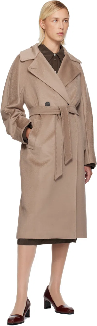 Weekend Max Mara Taupe Resina Coat In Brown