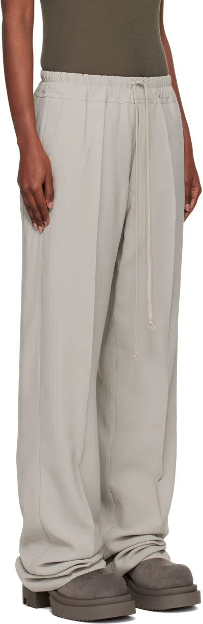Rick Owens Off-white Concordians Dietrich Drawstring Trousers In White