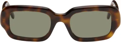 Loewe Brown Rectangular Slim Sunglasses In Brown