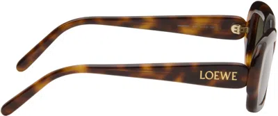 Loewe Brown Rectangular Slim Sunglasses In Brown