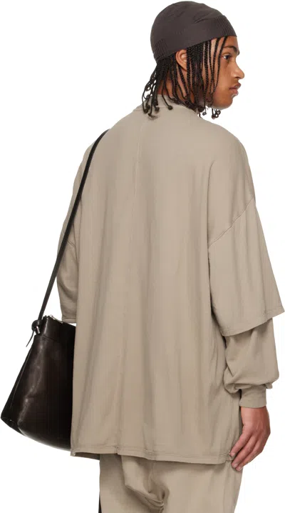 Rick Owens Drkshdw Taupe Concordians Tommy Hustler Sweatshirt In Gray