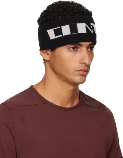 Rick Owens Drkshdw Black Concordians Cotton Headband