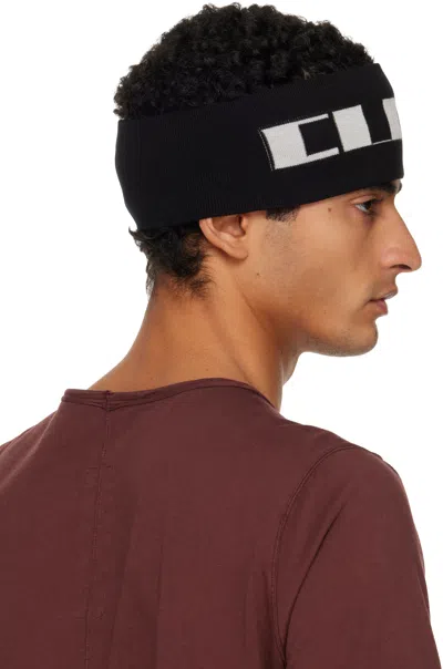 Rick Owens Drkshdw Black Concordians Cotton Headband