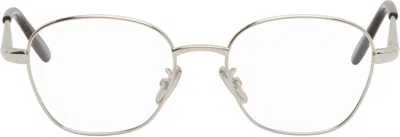 Loewe Silver Slim Square Glasses In Gray