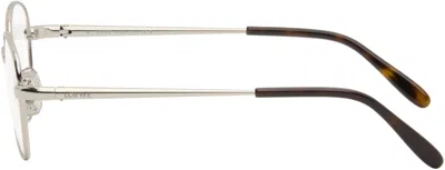 Loewe Silver Slim Square Glasses In Gray