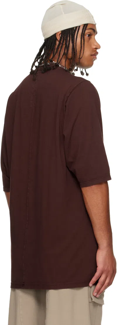 Rick Owens Drkshdw Burgundy Concordians Jumbo Ss T-shirt In Burgundy