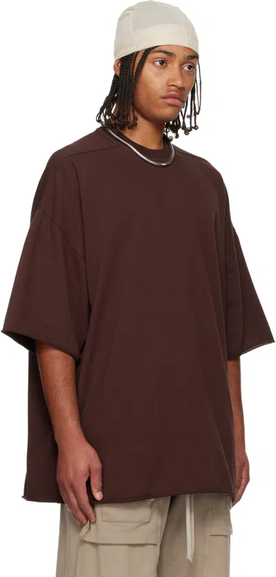 Rick Owens Drkshdw Burgundy Concordians Jumbo Ss T-shirt In Burgundy