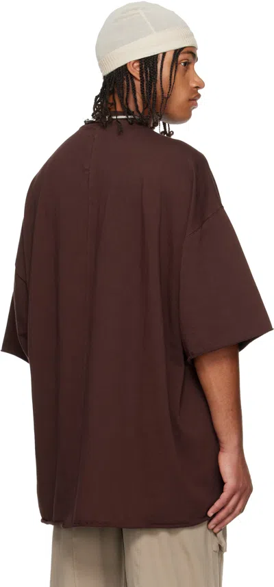 Rick Owens Drkshdw Burgundy Concordians Jumbo Ss T-shirt In Burgundy