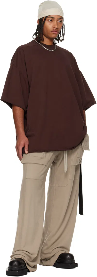 Rick Owens Drkshdw Burgundy Concordians Jumbo Ss T-shirt In Burgundy