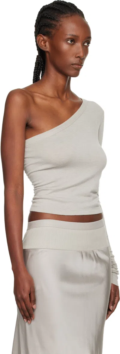 Rick Owens Concordians Ziggy T In Viscose Silk Jersey In White