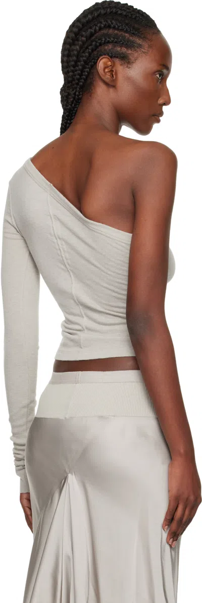 Rick Owens Concordians Ziggy T In Viscose Silk Jersey In White