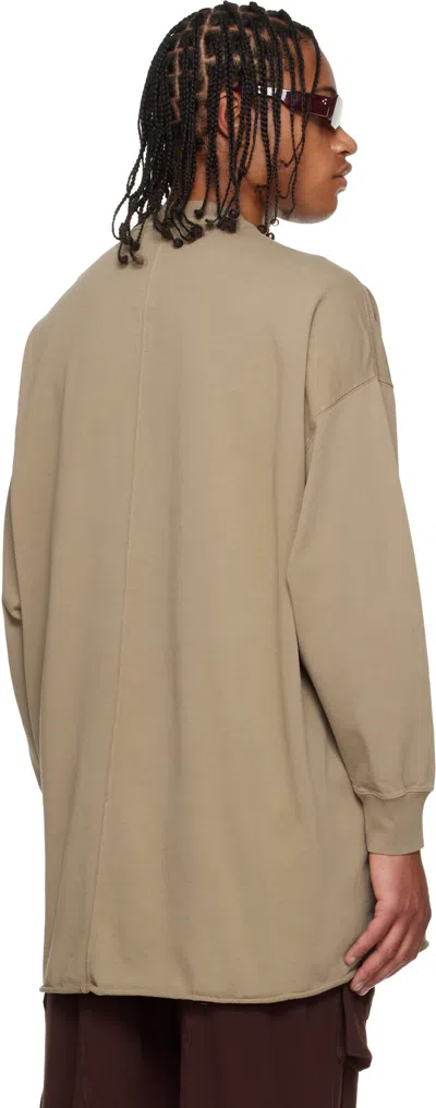 Rick Owens Drkshdw Taupe Concordians Tommy Ls Sweatshirt In Gray