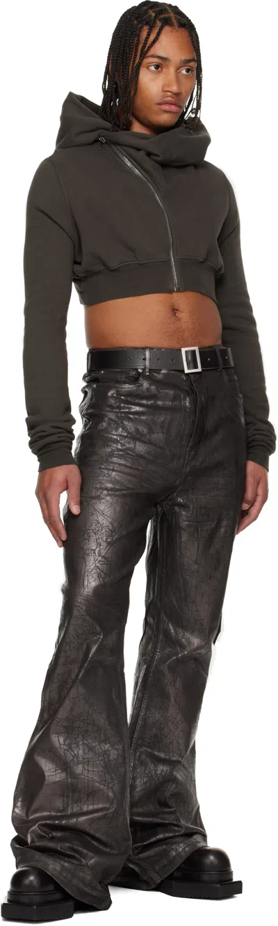 Rick Owens Drkshdw Gray Concordians Micro Mountain Hoodie In Gray