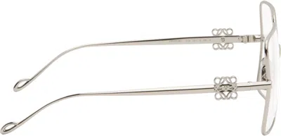 Loewe Silver Oversize Square Retro Glasses In Metallic