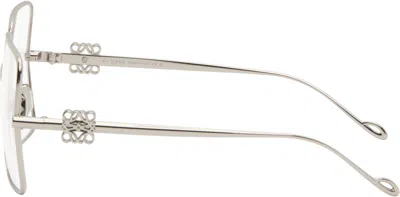 Loewe Silver Oversize Square Retro Glasses In Metallic