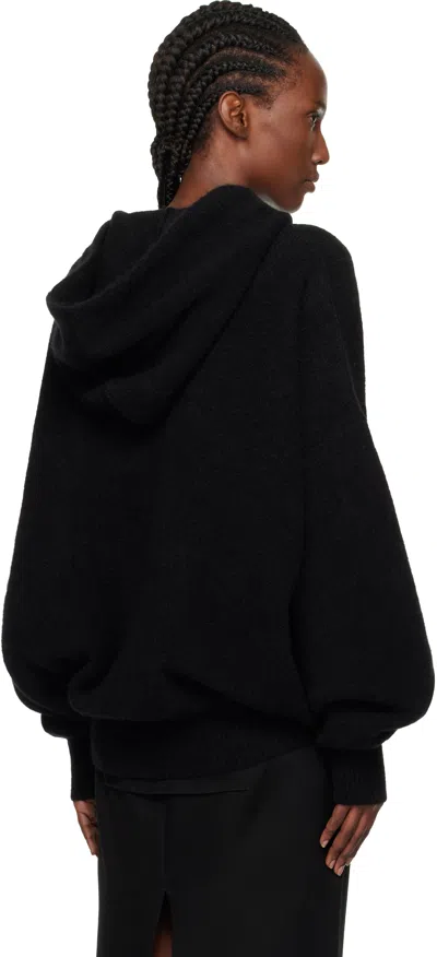 Rick Owens Black Concordians Hun Hoodie In Black