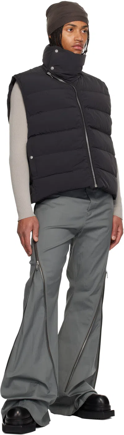 Rick Owens Black Concordians Sl Flight Down Vest In Black