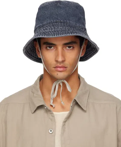 Rick Owens Drkshdw Gray Concordians Gilligan Hat In Blue