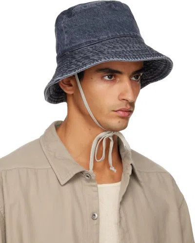 Rick Owens Drkshdw Gray Concordians Gilligan Hat In Blue