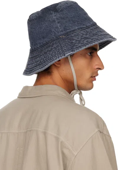 Rick Owens Drkshdw Gray Concordians Gilligan Hat In Blue