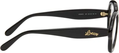 Loewe Black Slim Rectangle Glasses In Black