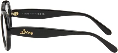 Loewe Black Slim Rectangle Glasses In Black
