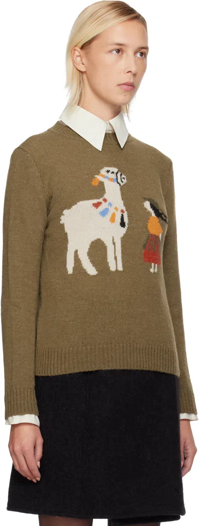 Weekend Max Mara Weekend Maxmara Nitra Jumper Hazelnut In Green