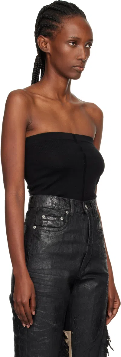 Rick Owens Black Concordians Runway Tube Top In Black