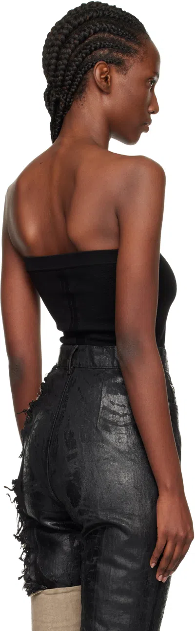 Rick Owens Black Concordians Runway Tube Top In Black