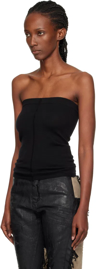 Rick Owens Black Concordians Runway Tube Top In Black