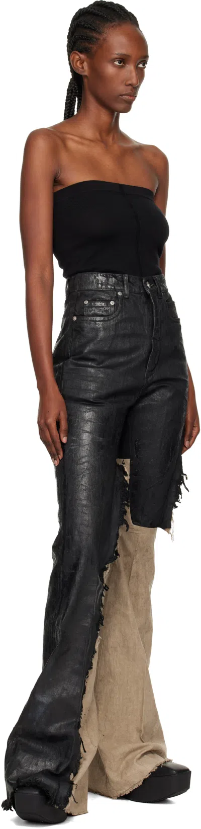 Rick Owens Black Concordians Runway Tube Top In Black