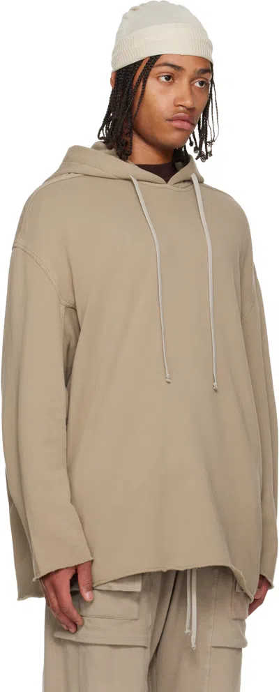Rick Owens Drkshdw Taupe Concordians Peter Hoodie In Neutral