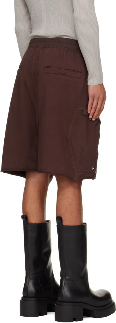 Rick Owens Drkshdw Burgundy Concordians Bauhaus Shorts In Brown
