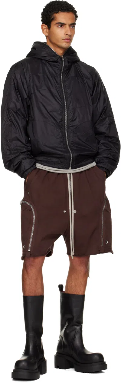 Rick Owens Drkshdw Burgundy Concordians Bauhaus Shorts In Brown
