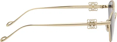 Loewe Gold Anagram Hexagonal Cat-eye Sunglasses In Blue