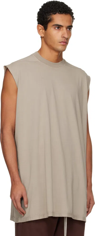 Rick Owens Drkshdw Taupe Concordians Tarp T-shirt In Neutral