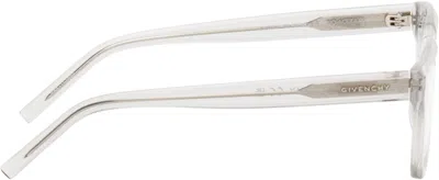 Givenchy Transparent Gv Day Rectangle Glasses In Gray