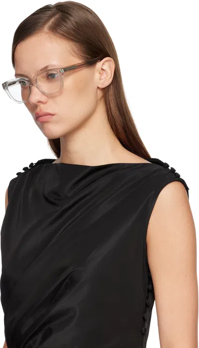 Givenchy Transparent Gv Day Rectangle Glasses In Gray