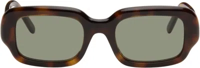 Loewe Brown Rectangular Slim Sunglasses In Brown
