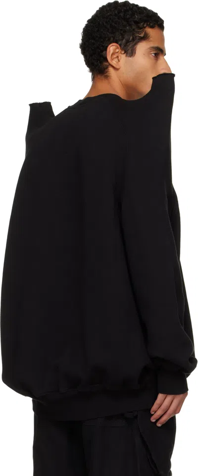 Rick Owens Drkshdw Black Concordians Tecsweat Sweatshirt In Black