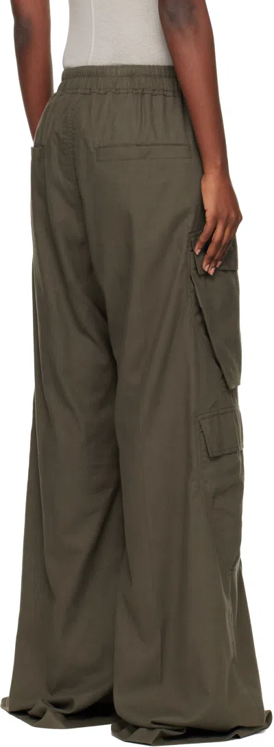 Rick Owens Khaki Concordians Cargobelas Trousers In Green