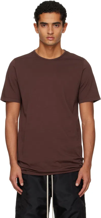 Rick Owens Drkshdw Burgundy Concordians Level T-shirt In Brown