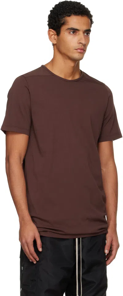Rick Owens Drkshdw Burgundy Concordians Level T-shirt In Brown